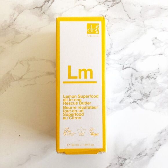 NIB 2 Dr Botanicals Lemon Superfood All-In-One Dry Skin Rescue Butter Skin Balm - Picture 8 of 14